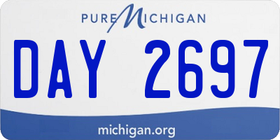 MI license plate DAY2697