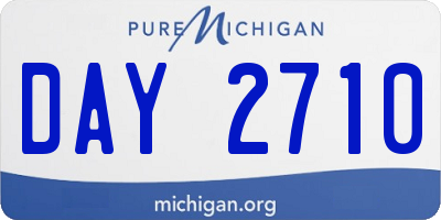MI license plate DAY2710