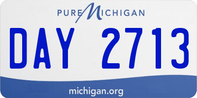 MI license plate DAY2713