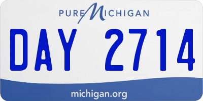 MI license plate DAY2714