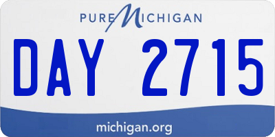 MI license plate DAY2715