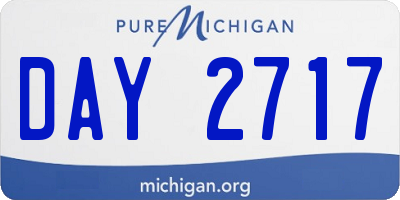 MI license plate DAY2717