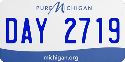 MI license plate DAY2719