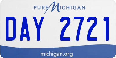 MI license plate DAY2721