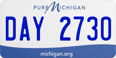 MI license plate DAY2730