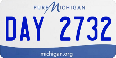 MI license plate DAY2732