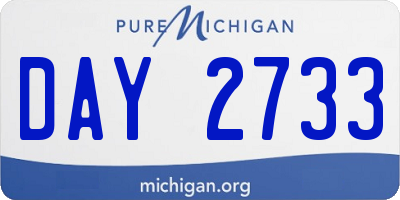 MI license plate DAY2733