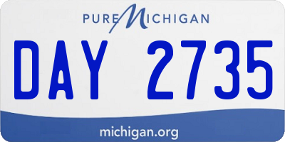 MI license plate DAY2735