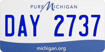 MI license plate DAY2737