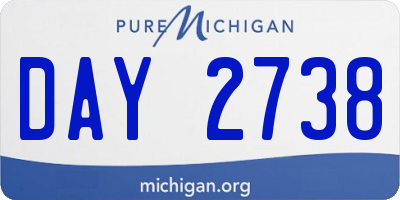MI license plate DAY2738