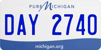 MI license plate DAY2740