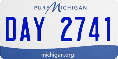 MI license plate DAY2741