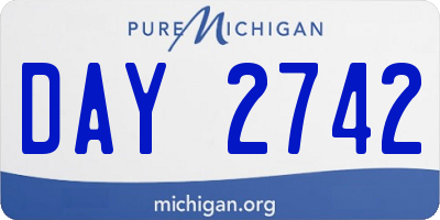 MI license plate DAY2742
