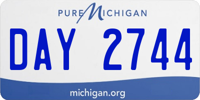 MI license plate DAY2744