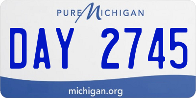 MI license plate DAY2745