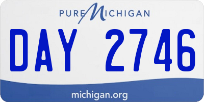 MI license plate DAY2746