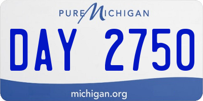 MI license plate DAY2750