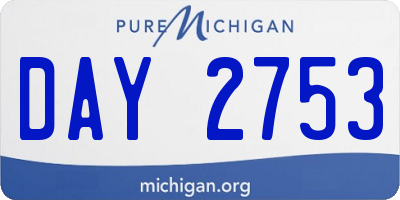 MI license plate DAY2753