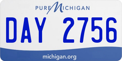MI license plate DAY2756
