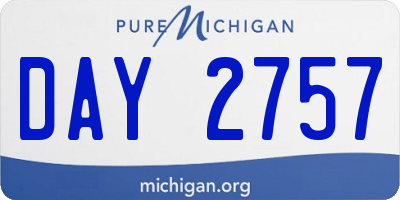 MI license plate DAY2757
