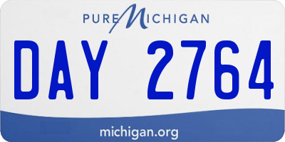 MI license plate DAY2764