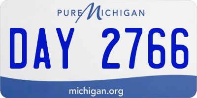 MI license plate DAY2766