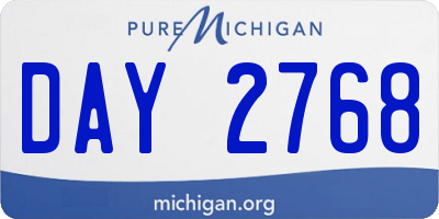 MI license plate DAY2768
