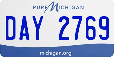 MI license plate DAY2769