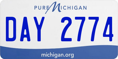 MI license plate DAY2774