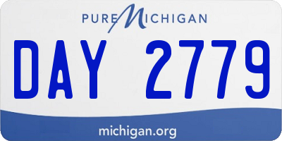 MI license plate DAY2779