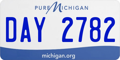 MI license plate DAY2782