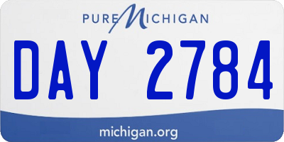 MI license plate DAY2784