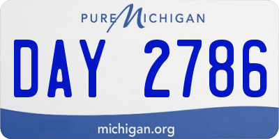 MI license plate DAY2786
