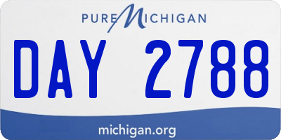 MI license plate DAY2788