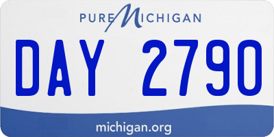 MI license plate DAY2790