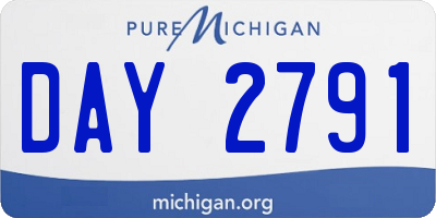 MI license plate DAY2791