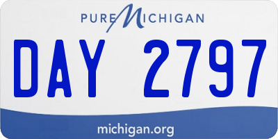 MI license plate DAY2797