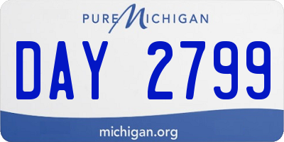MI license plate DAY2799