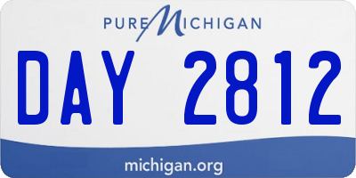 MI license plate DAY2812