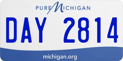 MI license plate DAY2814
