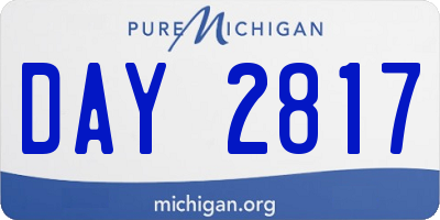 MI license plate DAY2817