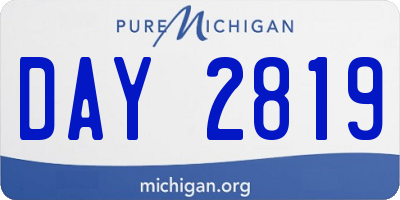 MI license plate DAY2819