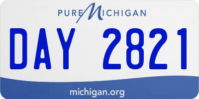 MI license plate DAY2821