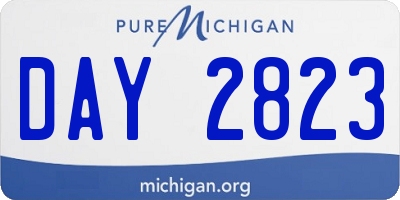 MI license plate DAY2823
