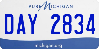 MI license plate DAY2834