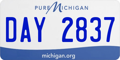 MI license plate DAY2837