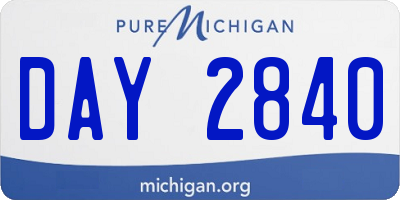 MI license plate DAY2840