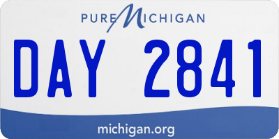 MI license plate DAY2841