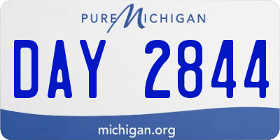 MI license plate DAY2844