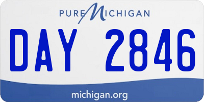 MI license plate DAY2846